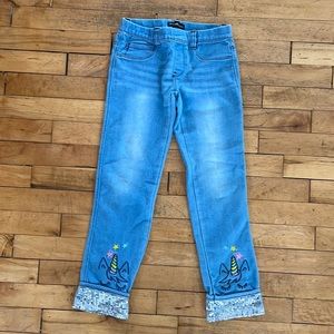 Girl’s unicorn jeans